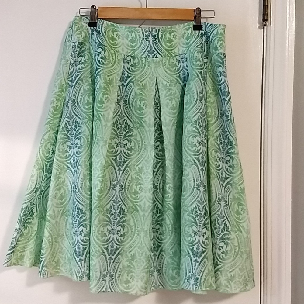 Coldwater Creek 100% Cotton Pleated Full Skirt